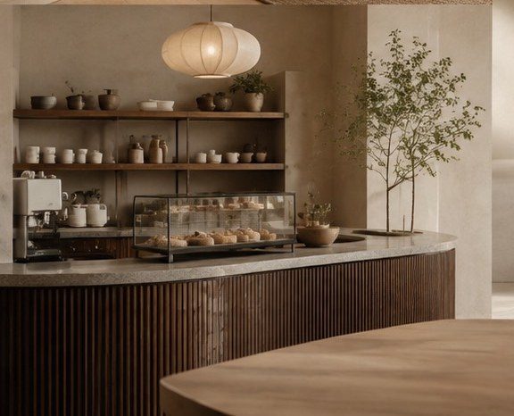 店舗デザインの実績：カフェカウンター